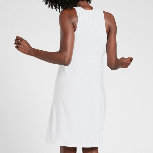 Athleta Santorini Reversible White Grey Dress $128 - Picture 3 of 4